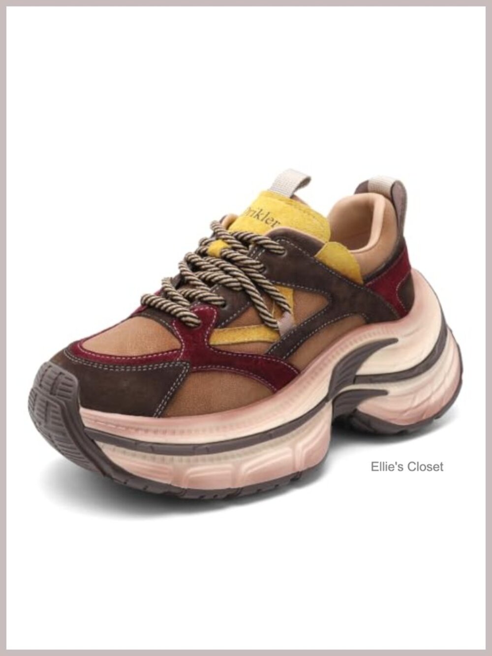 Chunky Platform Sneakers Women Casual Lace-up Non-Slip Fashion Walking Shoes
